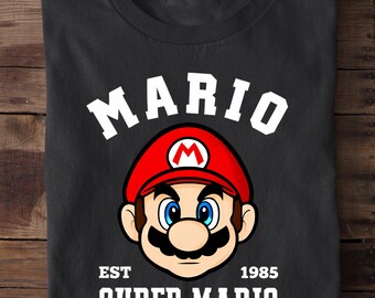 Retro Super Mario Shirt, Super Mario Family Shirt, Super Mario Character Shirt, Mario Birthday Party Shirt, Mario & Friends Party Shirt