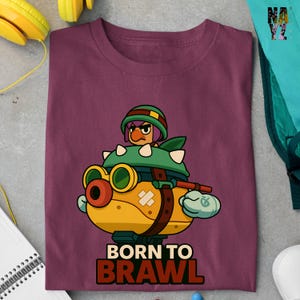 Brawl Stars Hank Shirt, Brawl Stars Shirt, Born to Brawl Shirt, Brawl Stars Character Shirt, Brawl Stars Gift Idea, Brawl Stars Fan Gift