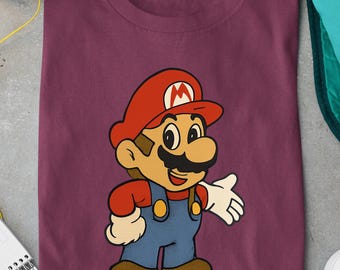 Retro Super Mario Shirt, Super Mario Family Shirt, Super Mario Character Shirt, Mario Birthday Party Shirt, Mario & Friends Party Shirt