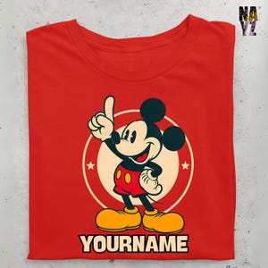 Custom Retro Mickey Mouse Birthday Boy T-Shirt