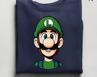 Super Mario Family Sweat, Luigi Sweatshirt, Super Mario Character Hoodie, Super Mario Birthday Party Sweatshirt, Mario & Friends Party Sweat