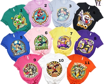 Personalized Super Mario Family Shirt: Birthday Party Tee