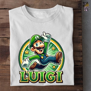 Luigi Mario Shirt, Super Mario Family Shirt, Super Mario Character Shirt, Super Mario Birthday Party Shirt, Mario & Friends Party Shirt