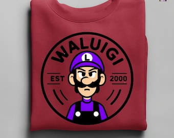 Super Mario Family Sweat, Walugi Sweatshirt, Super Mario Character Hoodie, Super Mario Birthday Party Sweatshirt,Mario & Friends Party Sweat