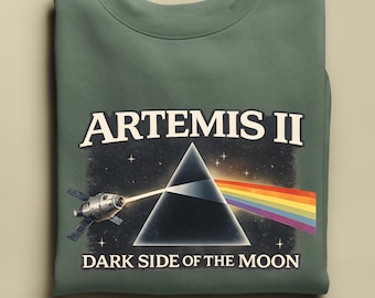Artemis II Mission Sweatshirt, Dark Side of the Moon Hoodie