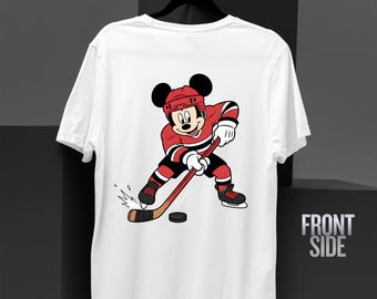 Personalized Mickey Mouse Ice Hockey Tee, Custom Shirt