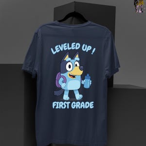 Custom Bluey Back to School Shirt, Bluey Shirt, Retro Bluey Tee, Cute Bluey Character Shirt, Back to School Gift, Bluey Lover Gift