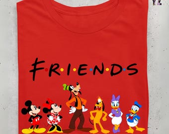 Mickey and Friends Family Matching Shirt, Personalized Disney Mickey Mouse Shirt, Disney Family Trip Shirt, Mickey Kids Toddler Birthday Tee