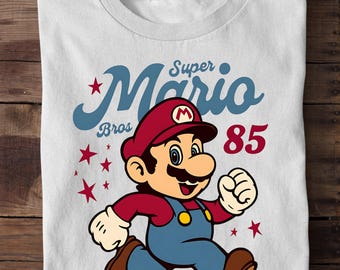 Retro Super Mario Shirt, Super Mario Family Shirt, Super Mario Character Shirt, Mario Birthday Party Shirt, Mario & Friends Party Shirt