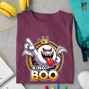 King Boo Mario Shirt, Super Mario Family Shirt, Super Mario Character Shirt, Super Mario Birthday Party Shirt, Mario & Friends Party Shirt