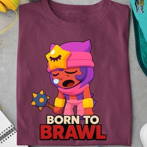 Brawl Stars Sandy Shirt, Brawl Stars Shirt, Born to Brawl Shirt, Brawl Stars Character Shirt, Brawl Stars Gift Idea, Brawl Stars Fan Gift