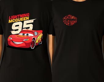 Lightning McQueen Shirt, Personalized Lightning McQueen Shirt, Custom Cars Movie Tee, 95 Race Car Birthday Tee, Personalized Disney Car Tee