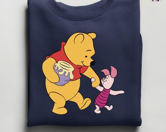 Winnie the Pooh Sweatshirt, Pooh Bear Sweat, Piglet Tigger Eeyore Hoodie, Retro Disney Sweatshirt, Disneyland Sweat, Disney World Shirt