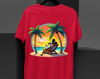 Mickey Mouse Summer Shirt, Disney Vacation Tee, Retro Mickey Mouse Beach Shirt, Tropical Disney Sunset Tee, Mickey Mouse Vibes Shirt