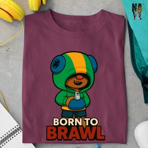 Brawl Stars Leon Shirt, Brawl Stars Shirt, Born to Brawl Shirt, Brawl Stars Character Shirt, Brawl Stars Gift Idea, Brawl Stars Fan Gift