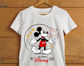 My First Disney Trip Shirt, Mickey Mouse Disney Shirt, First Disney Visit Tee, Family Vacation T-Shirt, Disney Baby Toddler Shirt