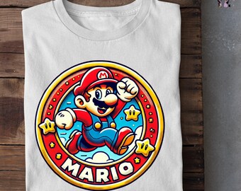 Retro Super Mario T-Shirt: Family & Friends Party Shirt