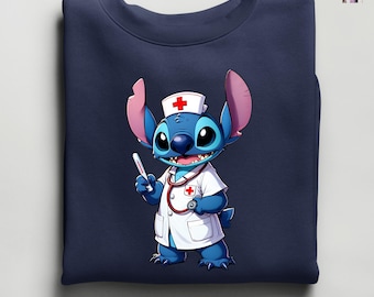 Stitch Nurse Sweatshirt, Nurse Stitch Sweater, Cute Nurse Gift, Future Nurse Hoodie Gift, Nursing School Sweat, Doctor Stitch Sweatshirt