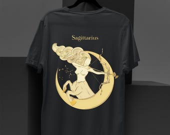 Vintage Sagittarius Shirt, Tee gift for Sagittarius, Zodiac Constellation Tee, Astrology Graphic Shirt, Retro Horoscope Moon Design