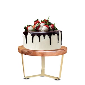 Sheesham Wood Cake Stand: Rustic Vintage Dessert & Kitchen Decor