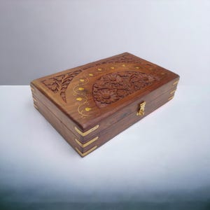 Sheesham Holz Schmuckschatulle Schmuck Organizer für Frauen, Schmuck Zubehör Fall Organizer Box Geburtstag Jahrestag Geschenk Frau
