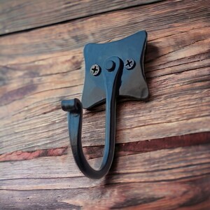 Set of 4 Iron Forged Hook | Unique Rustic Iron Craft | Durable Sturdy Hook for Home Decor, DIY Projects, and Heavy Duty Use