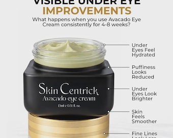 Crema contorno occhi all'avocado per idratare, levigare la pelle e illuminare lo sguardo.