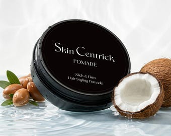 Skin Centrick Strong Hold Pomade | Water-Based, Smooth Shine Styling Wax
