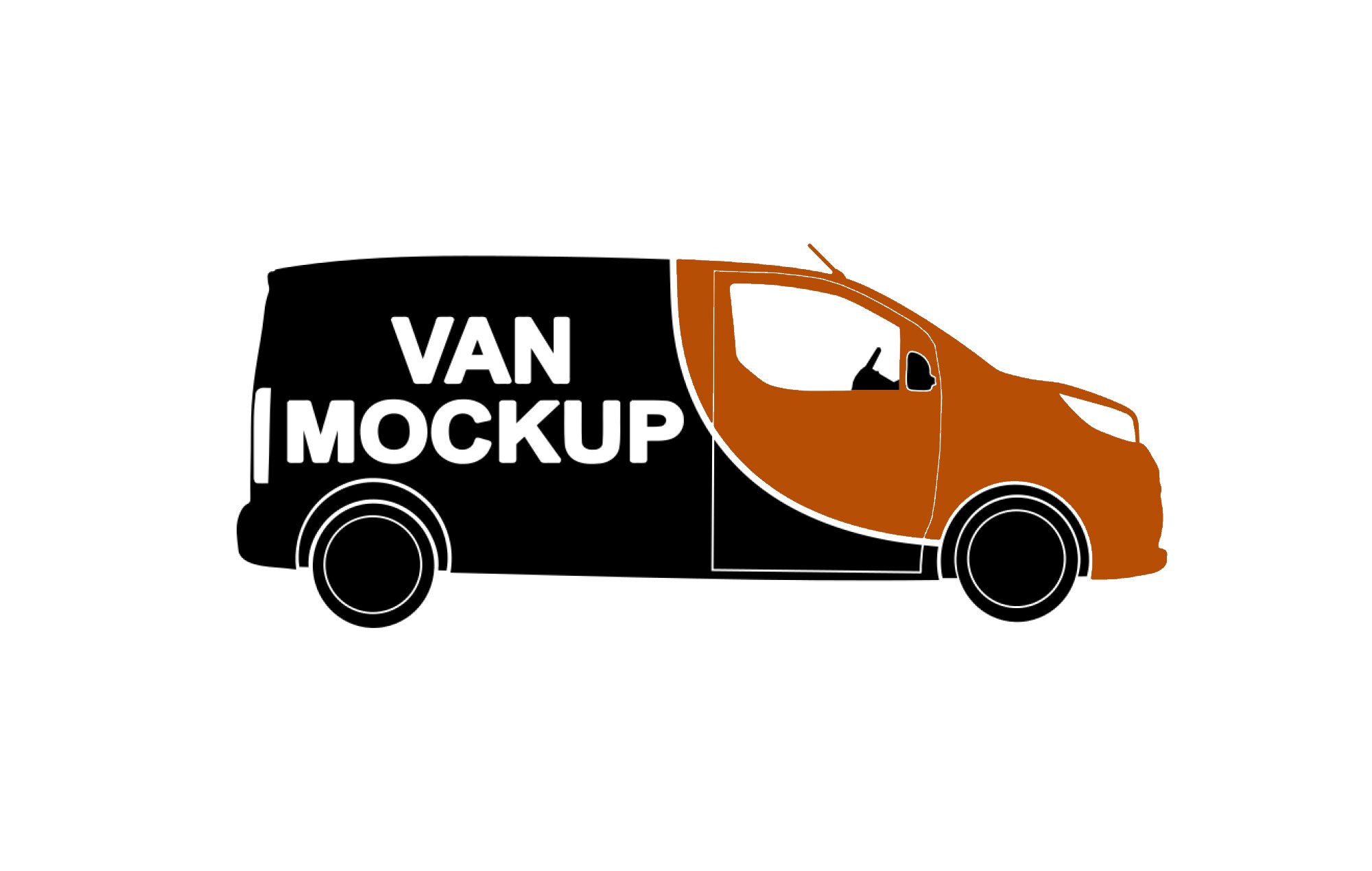 Van Logo Mockup Svg Png Van Mockup Template Delivery Car Mockup Svg
