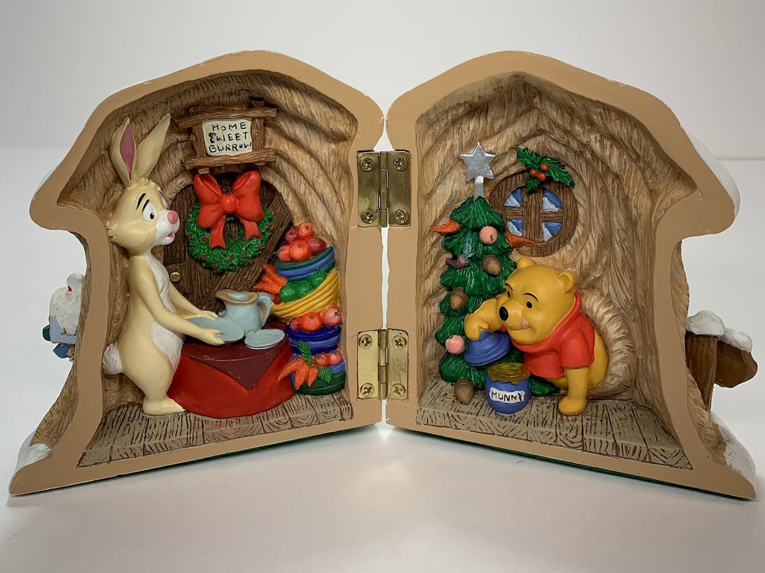 Winnie the Pooh Rabbits House Christmas Time Etsy