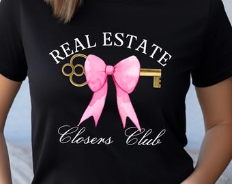 Real Estate Closers Club Shirt, Gift for Real Estate Agent House Humor Aesthetic Trendy Varsity Style Crewneck Closing Sold by Home Advice
