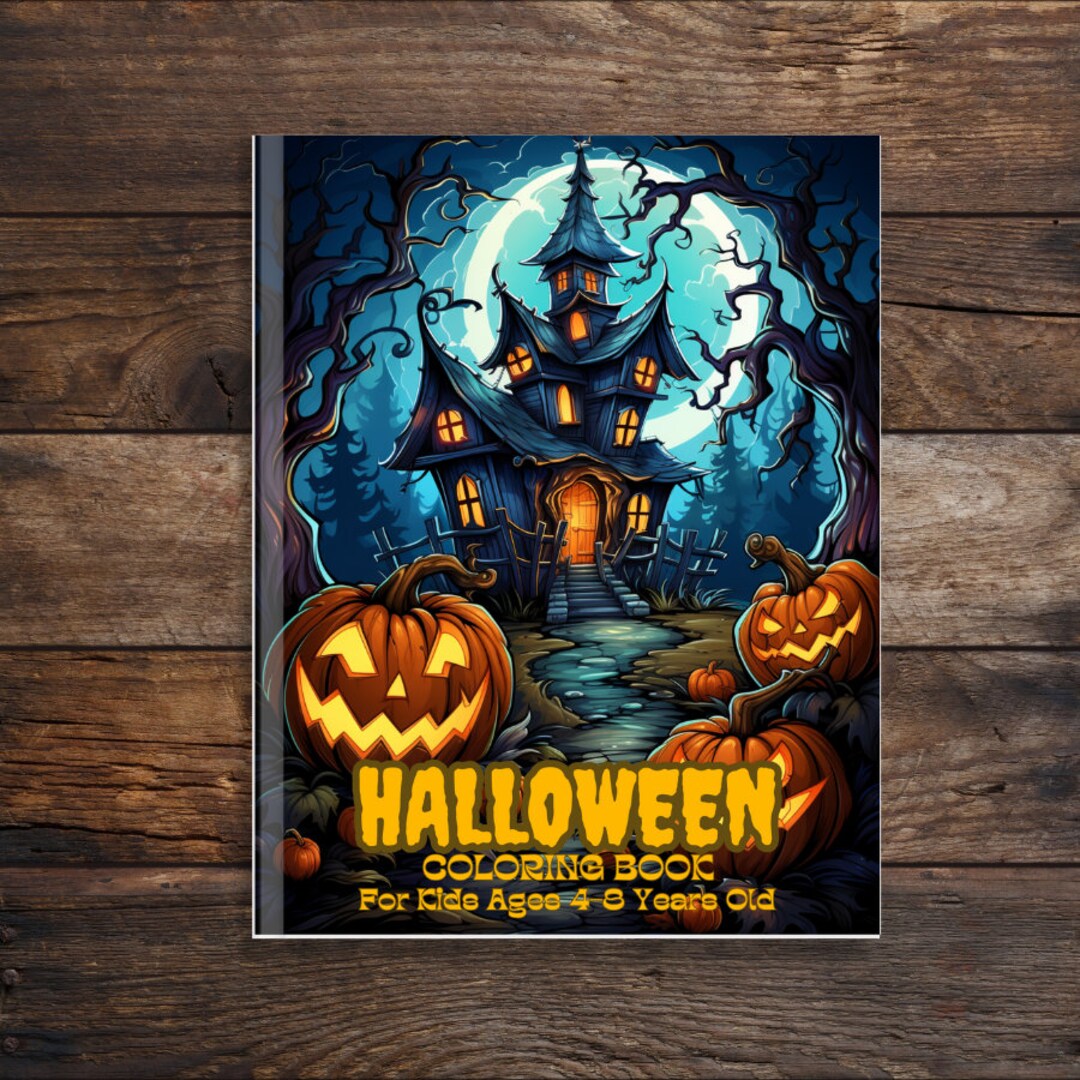 Halloween Coloring Book: for Kids Ages 3-8 Years Old - Etsy