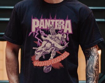 Pantera Cowboys From Hell T-Shirt on Vintage Black Comfort Colors 1717 Tees