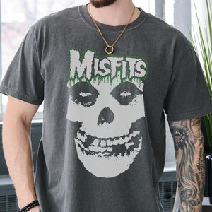 Misfits Crimson Ghost T-Shirt on Vintage Black Comfort Colors 1717 Tee