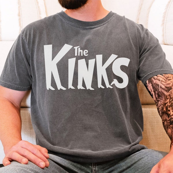The Kinks T-Shirt on Vintage Black Comfort Colors 1717 Tee