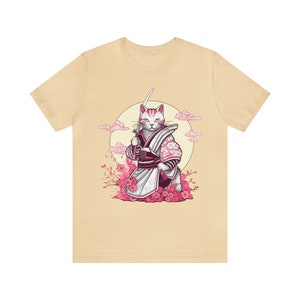 Samurai-Katzen-Shirt, Samurai-Shirt, Katzen-Shirt, süßes Katzen-T-Shirt, Samurai-Katze, Samurai-Katzen-T-Shirt, japanische Katzen-Shirt, Katzenliebhaber, Katzenliebhaber Geschenk Bild 7