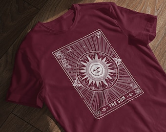 The Sun Tarot Card Shirt, Tarot Card Tshirt Witch tshirt, Celestial Shirt, Witchcraft Lover Shirt, Mystic Mom Shirt, Astronomy Moon Tee