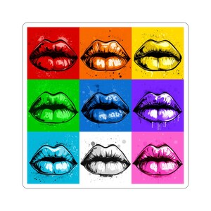 Pride Kiss Sticker,  LGBTQ Sticker, LGBTQ Kiss Sticker, LGBTQ Flag Sticker, Bisexual Gift, Pride Sticker,  Gay Kiss Sticker, Pride Sticker