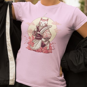 Samurai Cat Shirt, Samurai Shirt, Cat Shirt, Cute Cat Tee, Samurai Cat,  Samurai Cat Tee, Japanese Cat Shirt, Cat Lover, Cat Lover Gift