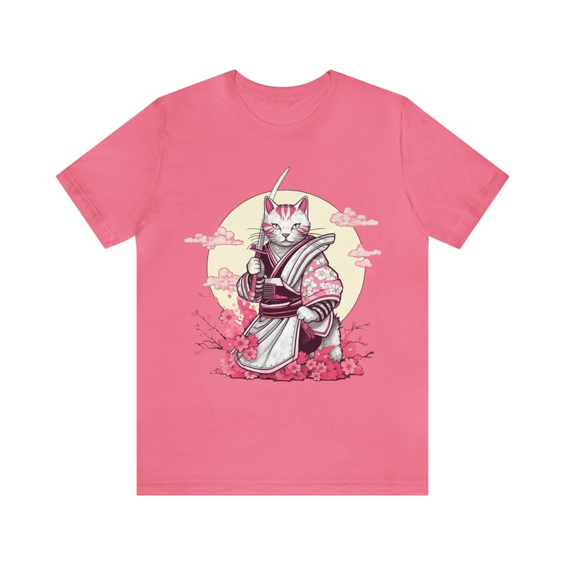 Samurai-Katzen-Shirt, Samurai-Shirt, Katzen-Shirt, süßes Katzen-T-Shirt, Samurai-Katze, Samurai-Katzen-T-Shirt, japanische Katzen-Shirt, Katzenliebhaber, Katzenliebhaber Geschenk Bild 8