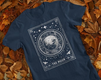 The Moon Tarot Card Shirt, Tarot Card Tshirt Witch tshirt, Celestial Shirt, Witchcraft Lover Shirt, Mystic Mom Shirt, Astronomy Moon tee