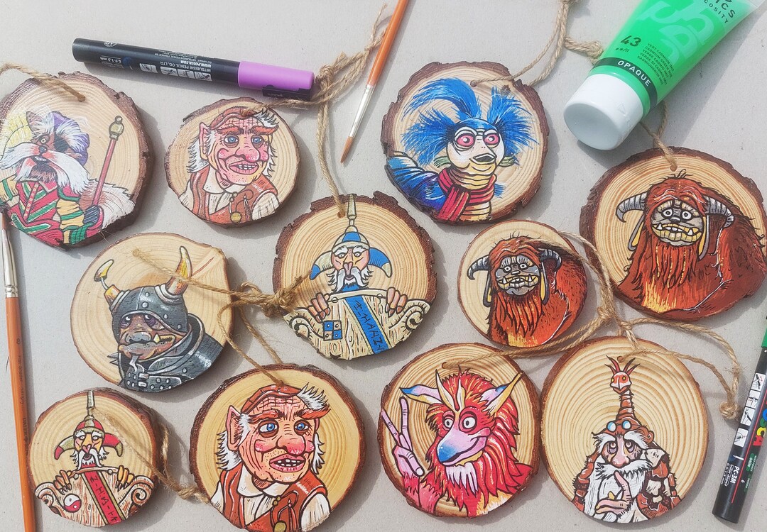 Labyrinth Decorations Hand Painted Wooden - Etsy
