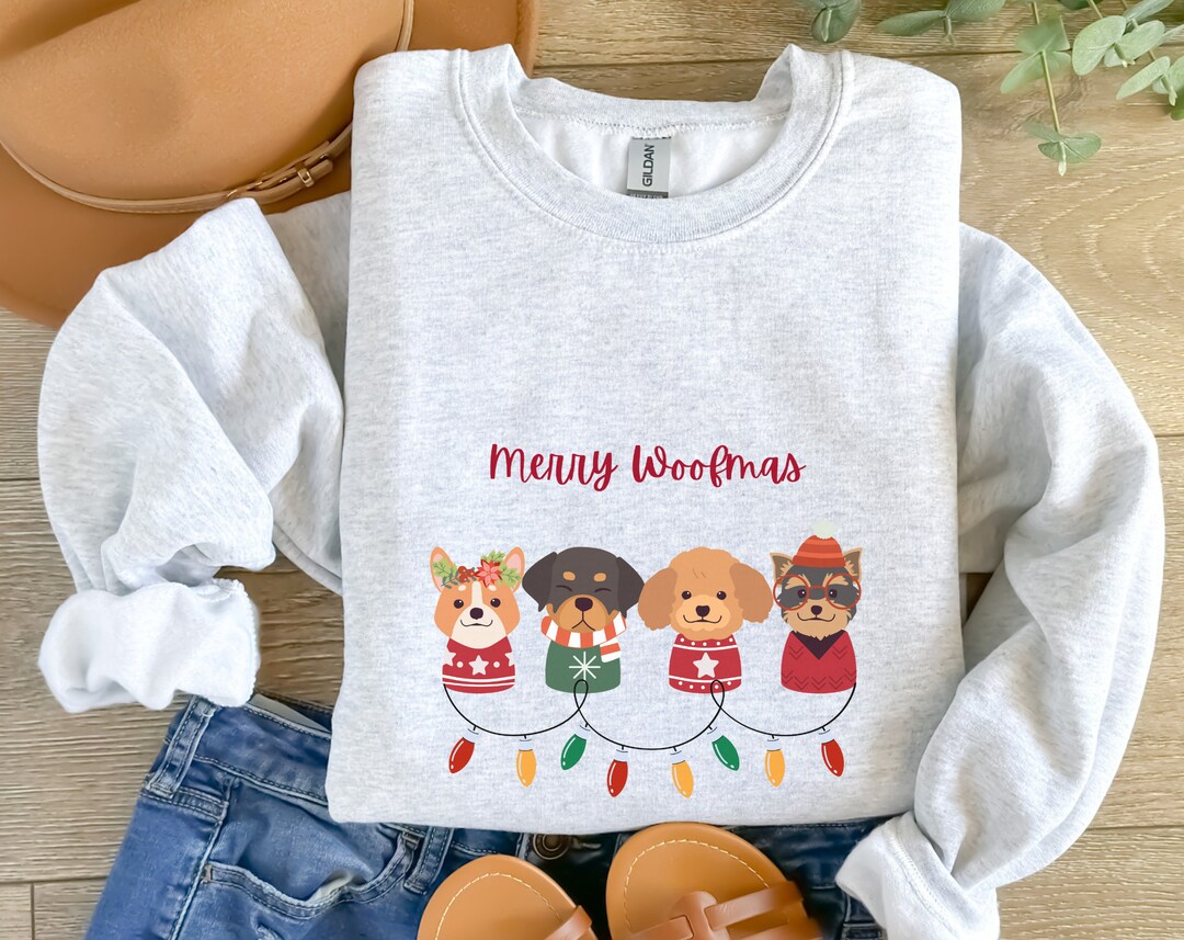 Christmas Dogs Sweater, Christmas Sweater, Merry Woofmas, Christmas
