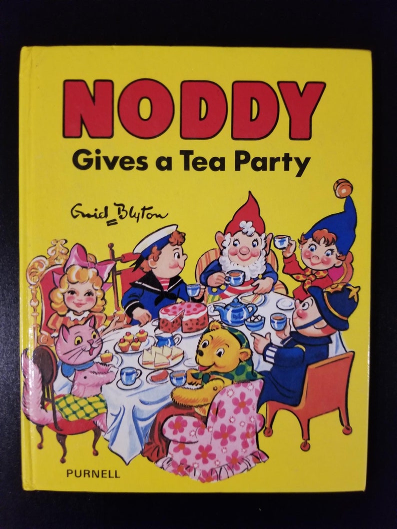 Libros vintage de tapa dura de Noddy Gives A Tea Party