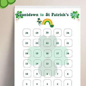 St Patrick's Day 2025 Countdown Etsy