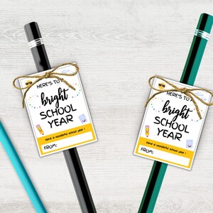 Bright Back to School Treat Tags: Printable Student Gift (PDF Download)