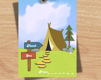 Camp Favor Tags,Printable Camping Gift Tags, camp favor tag,Camper Party Favor Tag, Fun Thank You Tags, Camping Party, Camping Favor Tags