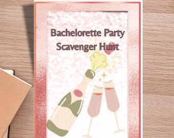 Printable Bachelorette Party Scavenger Hunt,Fun Girls Night Activity, Bar games, Drinking game, Bar scavenger hunt party game
