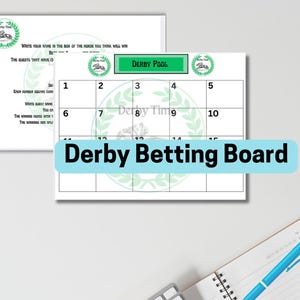 Derby Betting Board Game: Horse Racing Party (Digital Download)