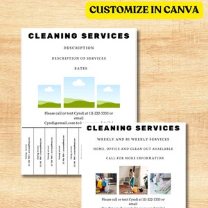 Cleaning Service Flyer Template: DIY Maid Advertisement (CANVA PDF)